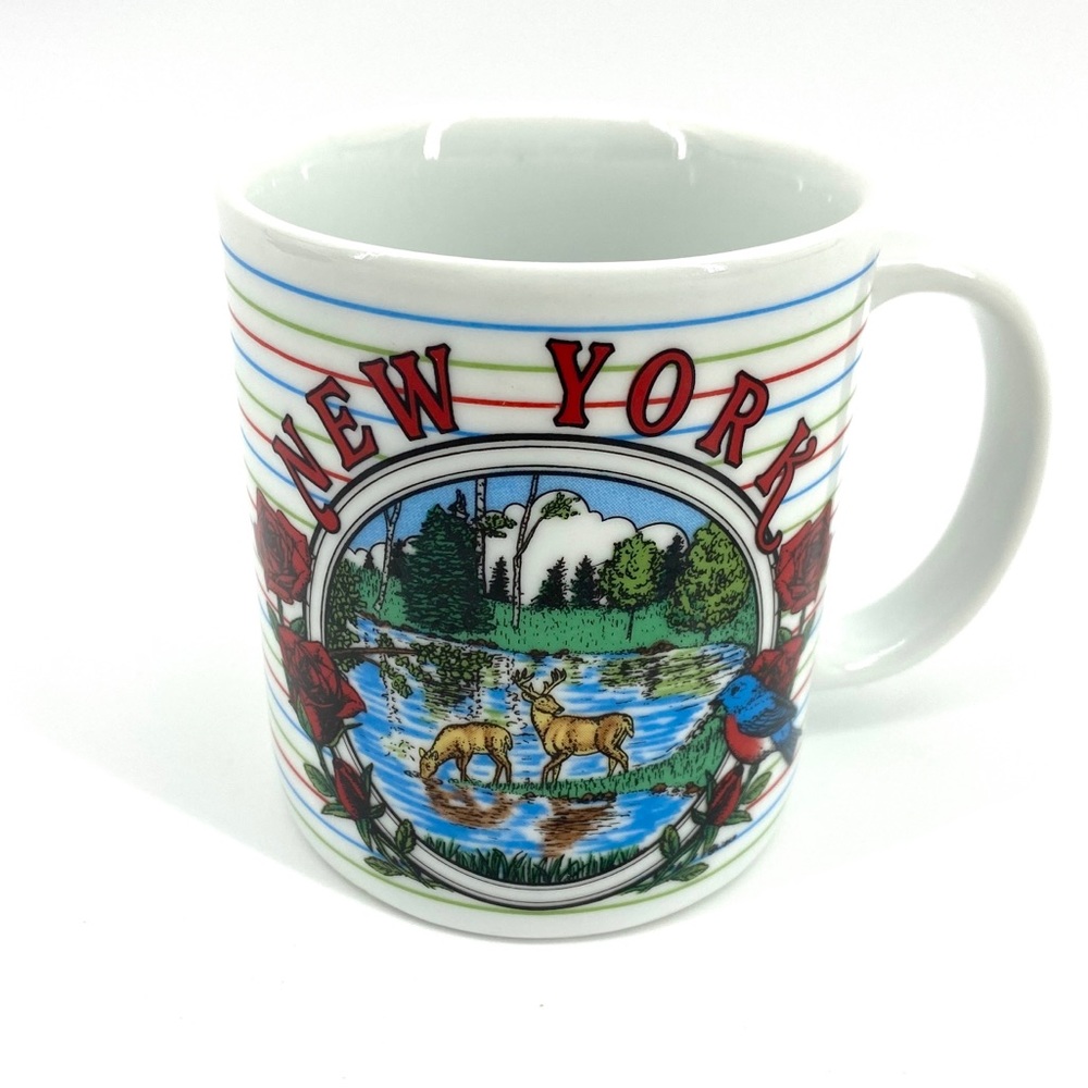 Vintage New York State Rainbow Mug